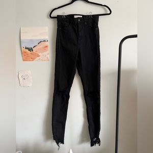 Topshop Jamie ripped ankle skinny jeans